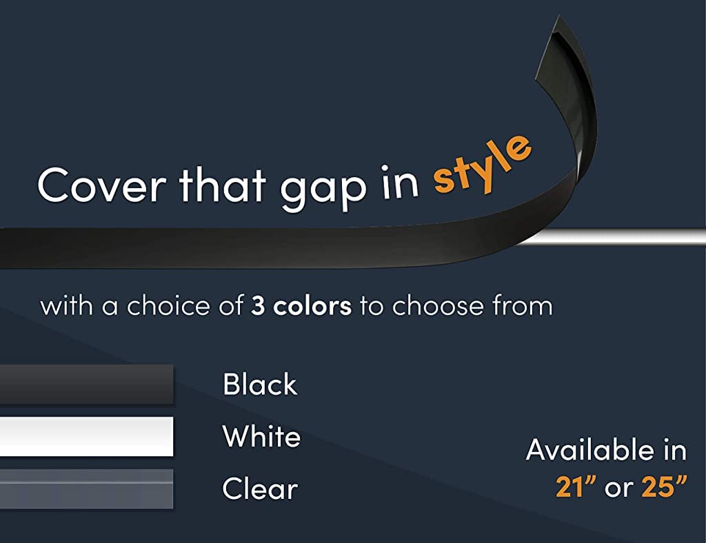 ZIBUYU Silicone Stove Gap Covers for Kitchen Counters with Insert Sheet | 21 in Heat Resistant White Filler