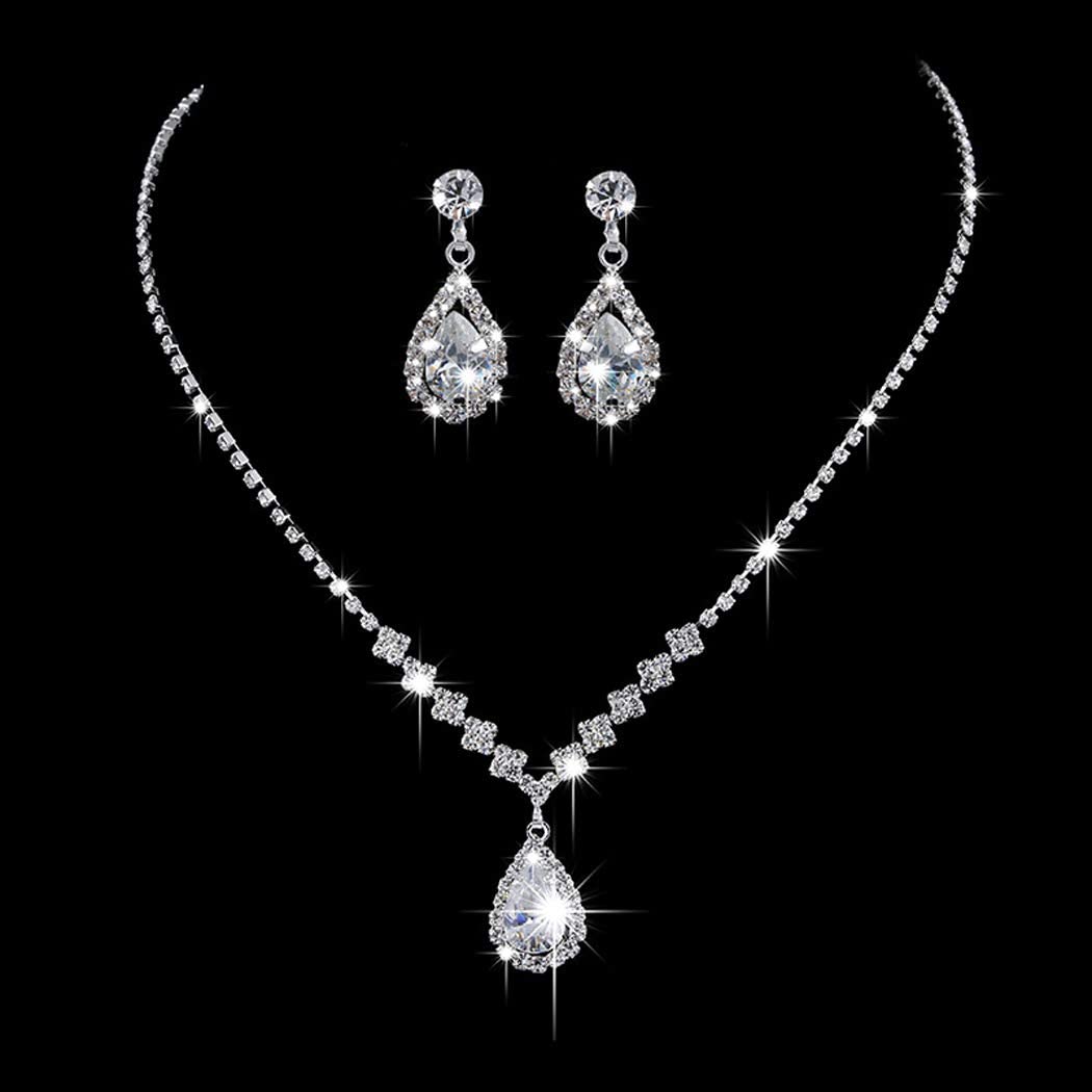 SANNIDHI Necklace Set for Women featuring Rhinestone Choker and Crystal Earrings | Costume Jewelry