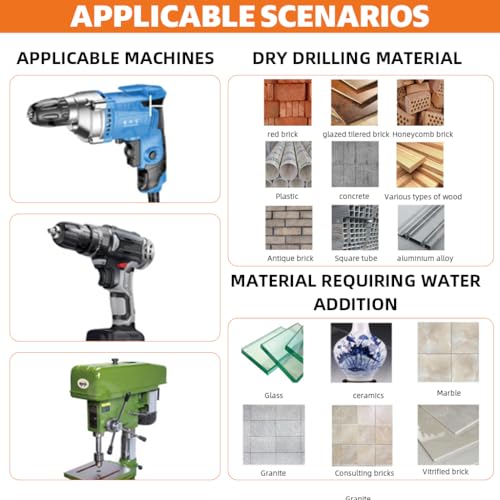 Serplex® 6PCS Drill Bit Set 6mm-12mm Masonry Tungsten Carbide Universal Hex Shank for Power Tool Electric Rotary Tile Brick Cement Concrete Glass