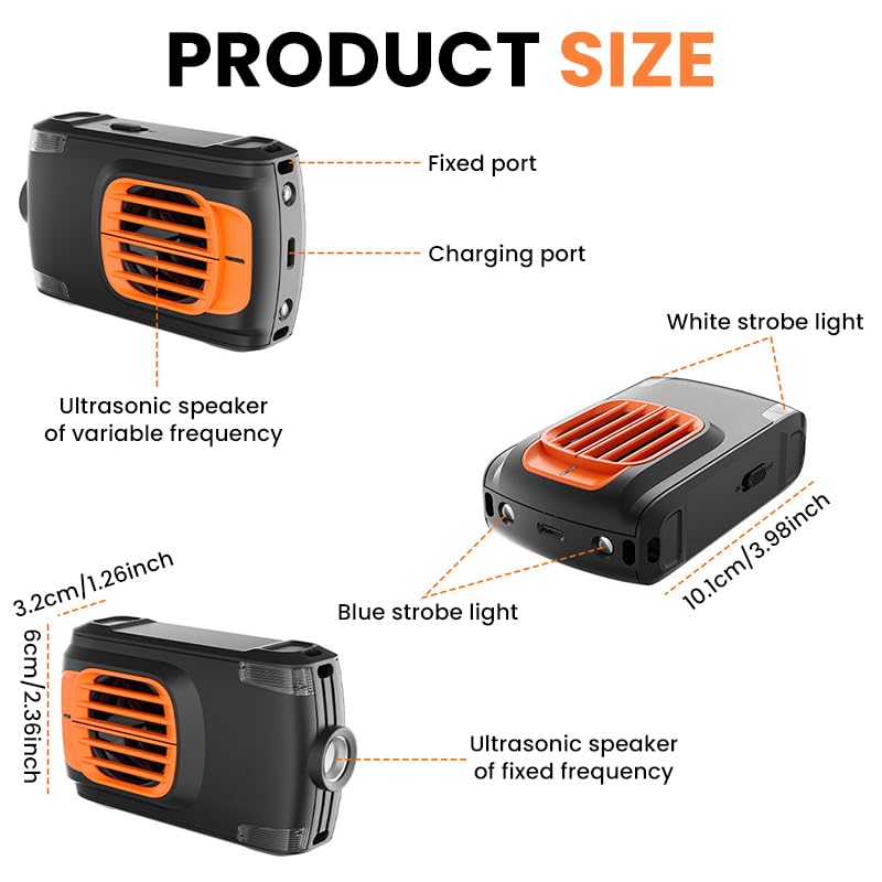 STHIRA Ultrasonic Rat Repellent for Car Engines with Smart Detection and 4 LED Lights | Heat‑Resistant IP54 Rodent Protection Device