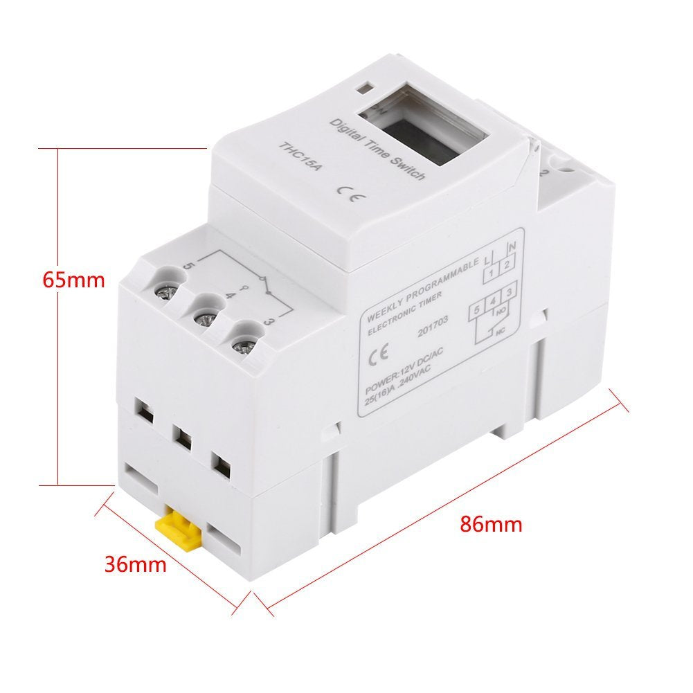 Serplex  Blackt Electrotech (BT-41D) 16/240V AC Programmable Daily/Weekly Digital LCD Display Control Counter/Timer DIN Rail Type Relay Switch