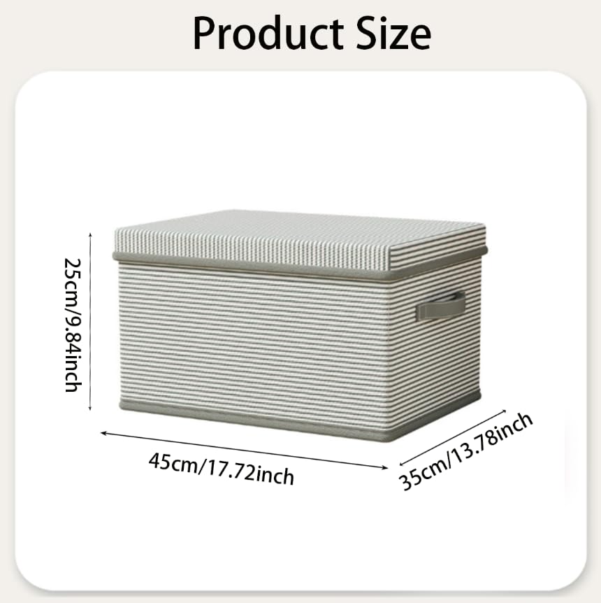 Zibuyu Foldable Washable Fabric Clothes Storage Box for Wardrobe with Reinforced Handles | Space Saving Organizer for Bedding and Toys