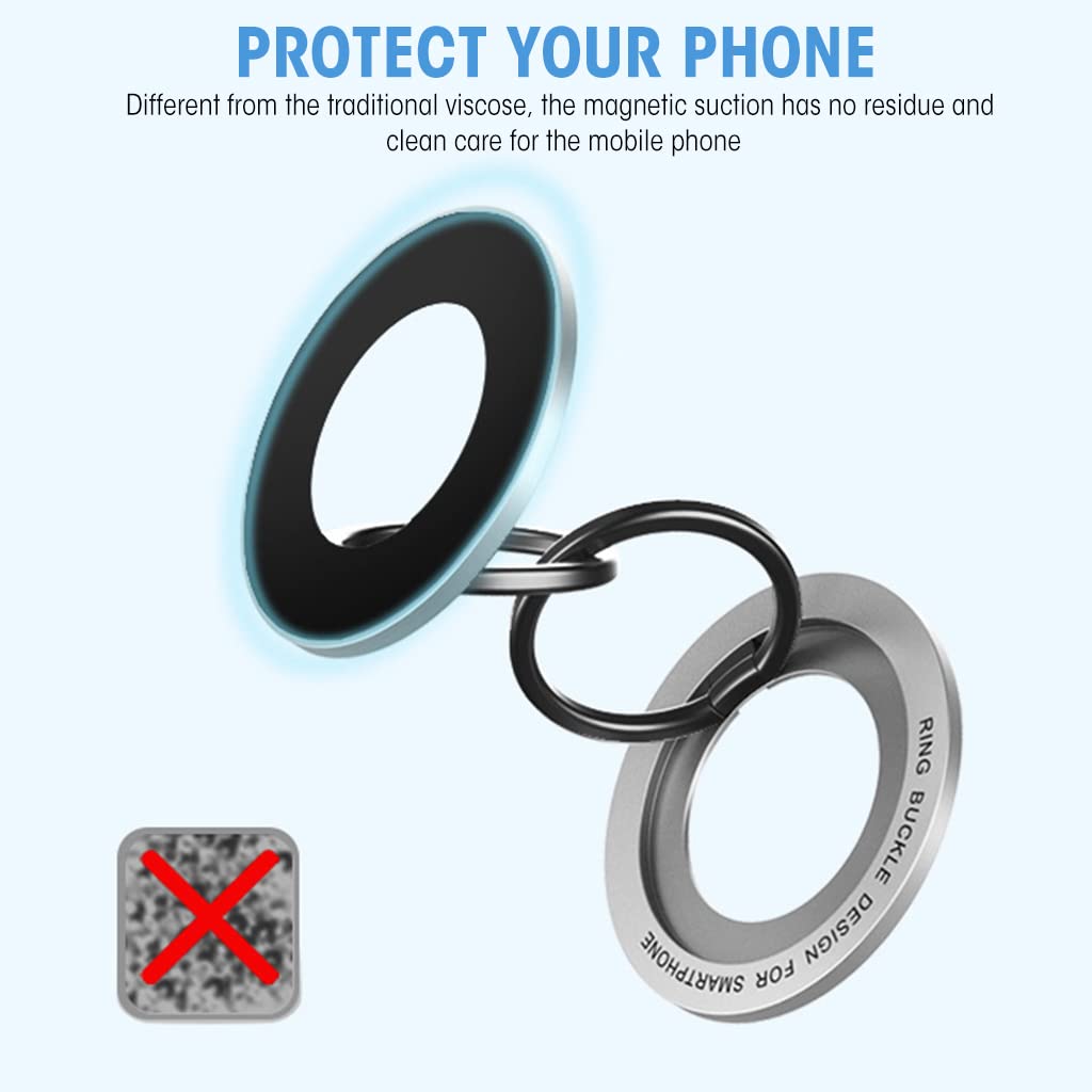 ZORBES Magnetic Phone Ring Holder for Magsafe with 2.2lbs Force featuring 360° Kickstand | Compatible with iPhone 17 16 15 14 13 Series