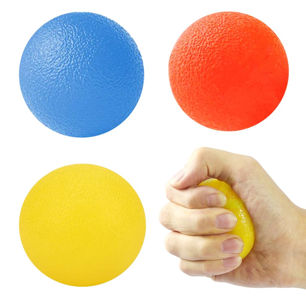 Proberos Squeeze Balls for Stress and Anxiety Relief featuring Textured Silicone 2 in Set | Pocket Grip Strength Training and Finger Exercise