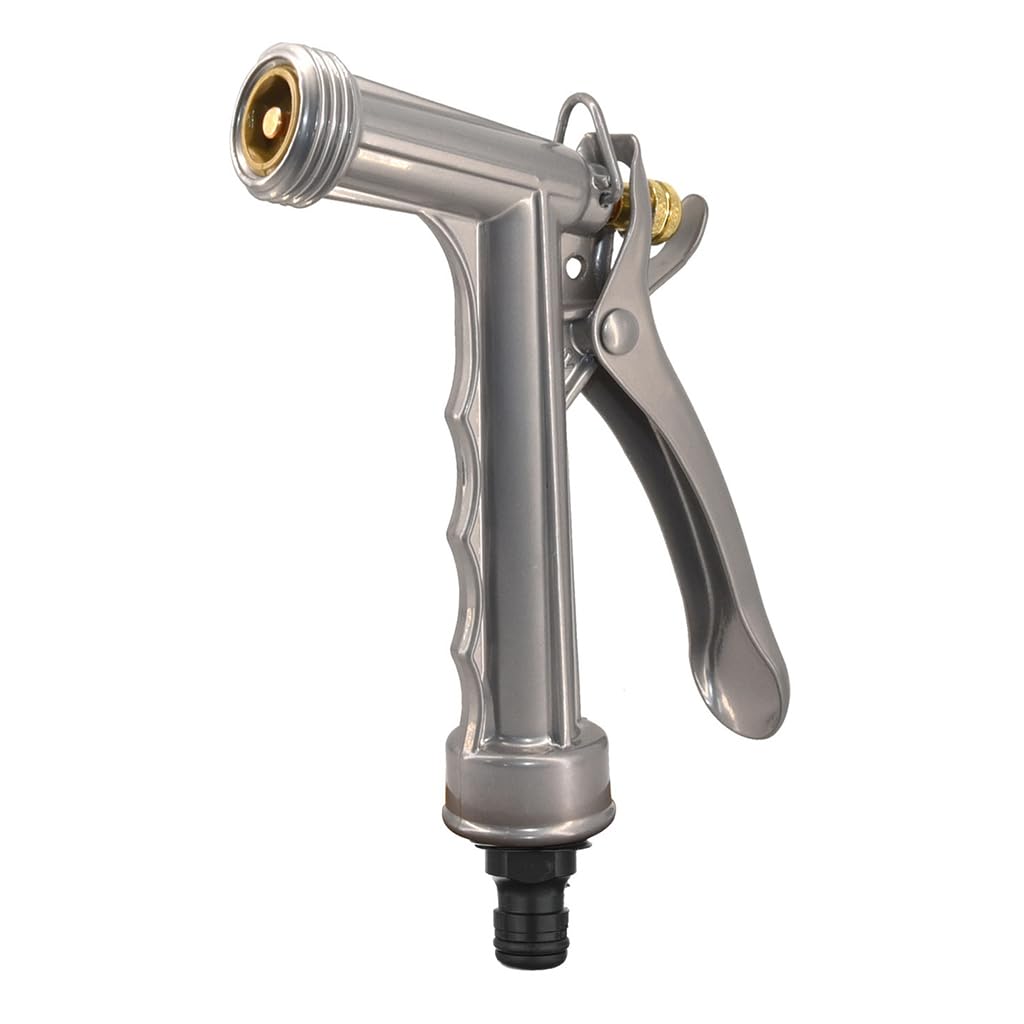 HASTHIP Water Spray Gun for Garden and Car Wash featuring 5.5 in Metal Body and Trigger Lock