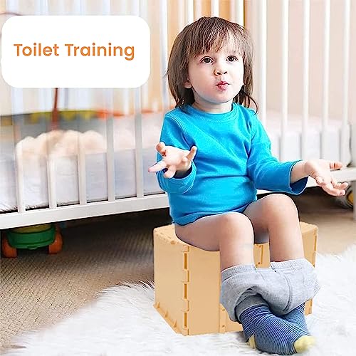 SNOWIE SOFT® Potty Training Seat for 1 + Year Child with Trash Bags, Portable Potty Toilet Seat Foldable Outdoor Potty Toilet Seat for Car, Travel, Outdoor Use