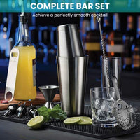 HASTHIP® Cocktail Set 8Pcs Cocktail Shaker Set Drink Mixer, 304 Stainless Steel Portable Bartender Kit with Cocktail Shaker 26oz, Mixing Spoon Bar Accessories for Home Bar Beginner Bartenders