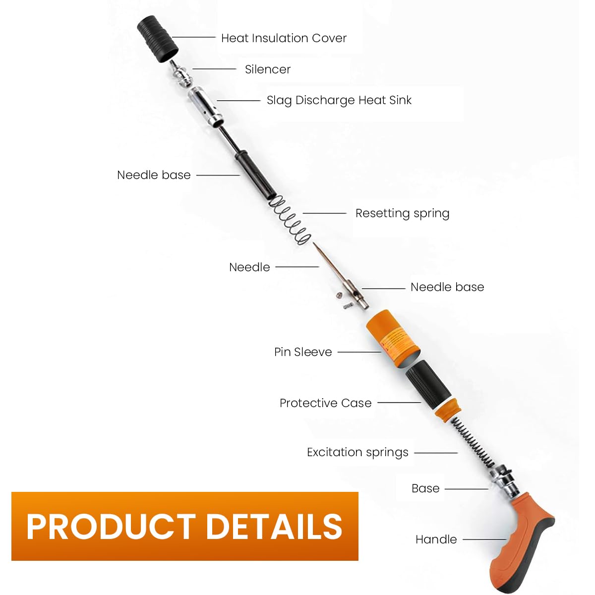 Serplex Concrete Nail Gun Kit with 100pcs Nails for Woodworking featuring Adjustable Driving Force and Ergonomic Handle