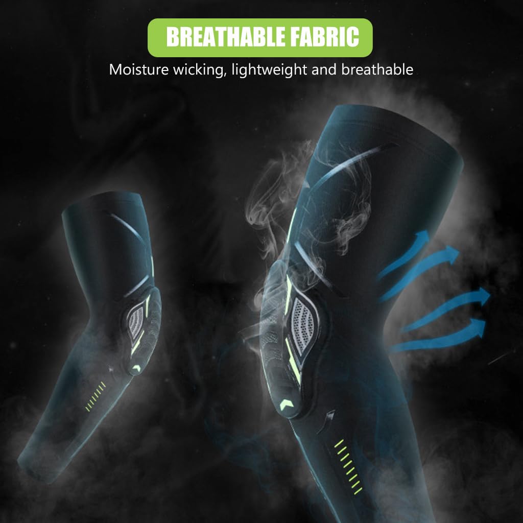 Proberos Arm Protective Sleeve for Sports with 10mm EVA Honeycomb Padding and Silicone Grip | UV Protection
