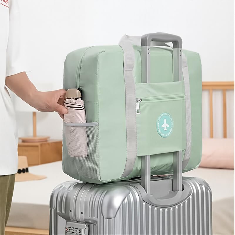 ZIBUYU Packable Travel Bag for Weekend Trips with Luggage Handle Sleeve and 45x35x17 cm Oxford Cloth Design