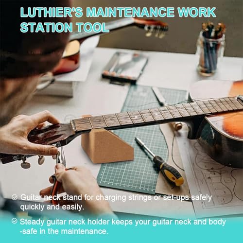 HASTHIP® Cork Guitar Neck Rest, Guitar Neck Cradle Support Pillow,