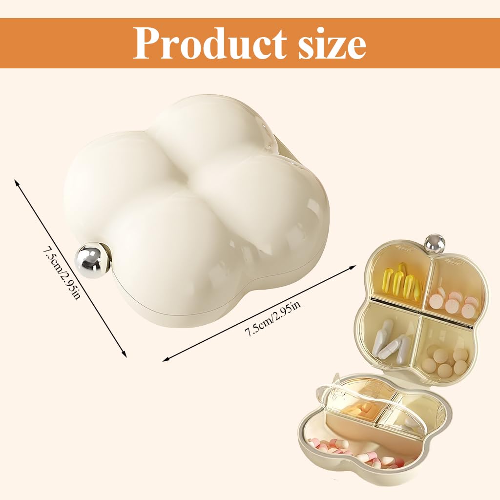 MAYCREATE® 1Pc Mini Jewelry Travel Case for Women, Clouded Shaped Earring Box, Trinket Boxes, Portable Small Earrings Box Rings Storage Box for Women Girl Men Small Necklace Rings Earrings, White