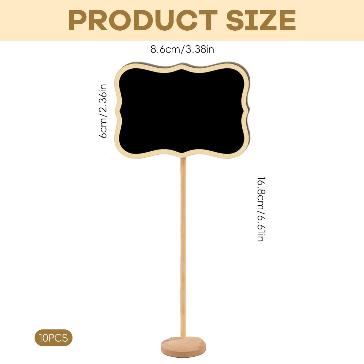 Climberty Mini Chalkboard Sign Stands for Buffet and Wedding Displays 30 pcs 3.3x2.4 in