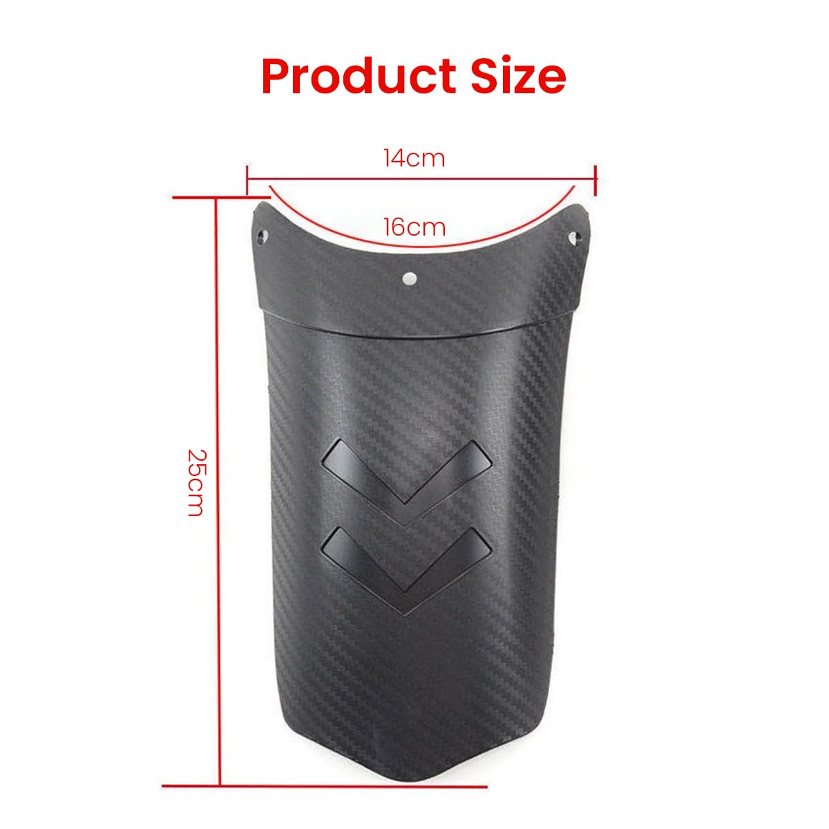 STHIRA Motorcycle Front Mudguard for Universal Bikes with 5.5x9.8 in Coverage and Carbon Fiber Pattern