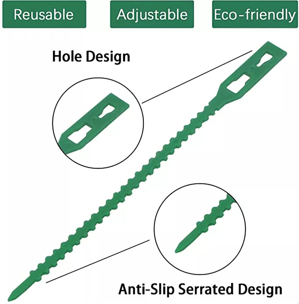 HASTHIP Gardening Plant Ties for Organizing and Labeling | 250pcs 5.9 in Adjustable Nylon