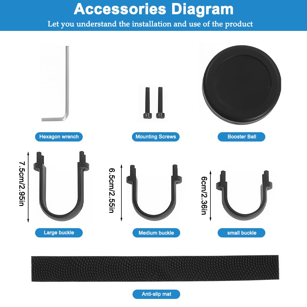 STHIRA Car Steering Wheel Knob for One-Hand Steering with Screw Fastener | Anti-Slip Universal Fit