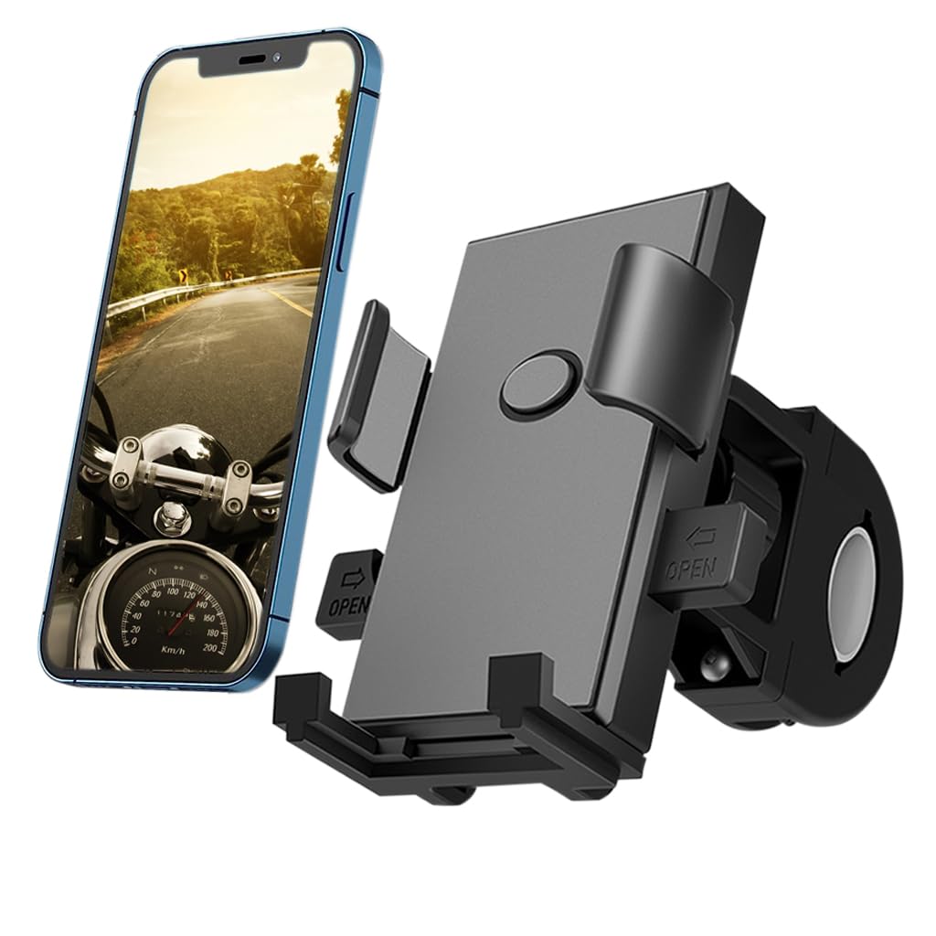 Proberos® Motorcycle rearview mirror mobile phone holder, Motorcycle Phone Mount Holder 360 Degree Rotatable, Expandable motorcycle Phone Mount Holder for 4''-6.5''iPhone & Android Devices