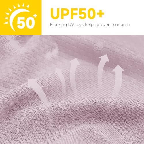 SANNIDHI® Womens Sun Protection Jacket UPF 50 Plus Full Zipper Long Sleeve UV Hoodie Shirts Outdoor Athletic with Pocket Cooling Summer Clothing for Hiking L Pink 2 PCS