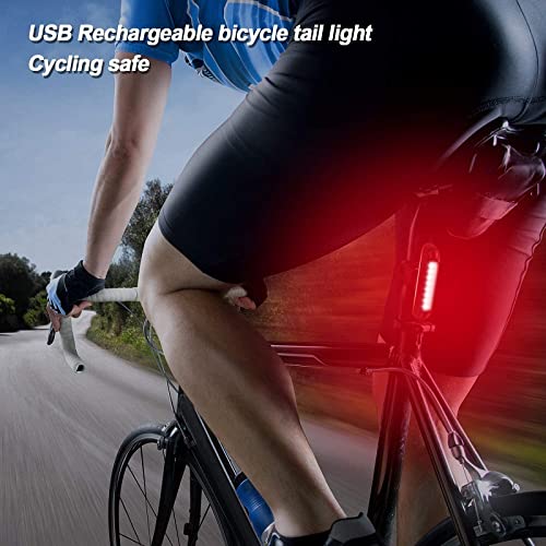 Proberos 800mAh Cycle Motorcycle Back Light Rechargeable USB LED Bike Back Light Red Warning Light Rechargeable Bicycle Tail Light Outdoor Cycling Light Flash Warning Light