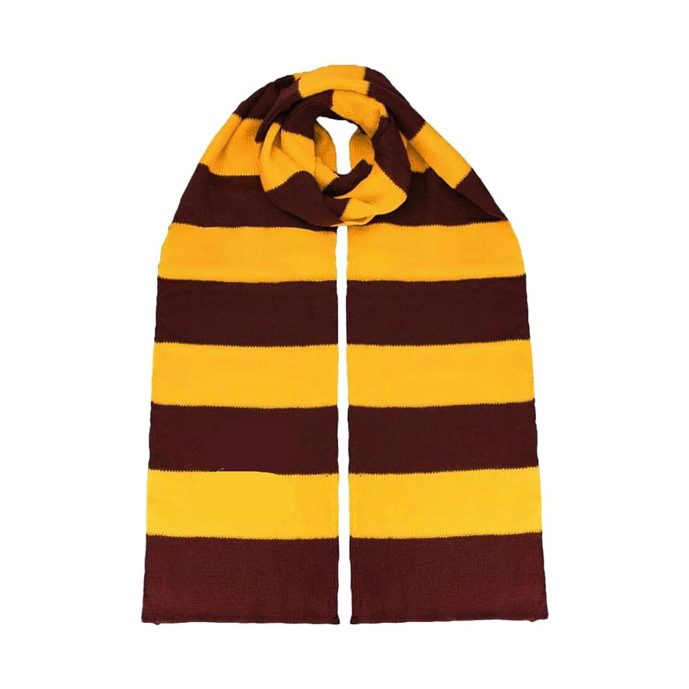 FANCYKU Harry Potter Scarf for Cosplay and Winter Wear featuring 170 cm Knit Acrylic Stripes | Unisex Gift Accessory