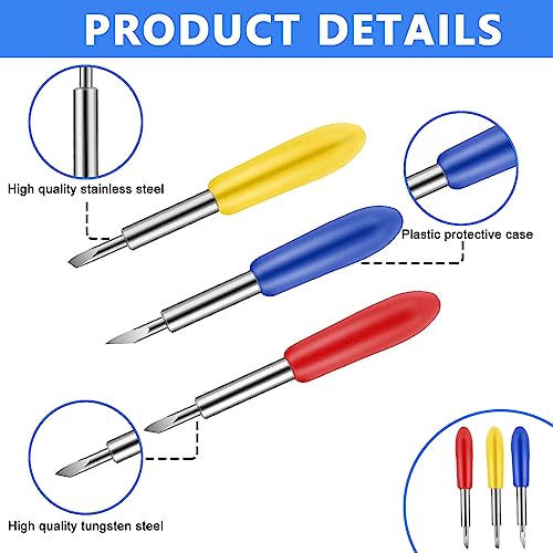 HASTHIP® 30PCS Fine Point Blades for Cricut Maker 3 Expression Explore Air 2 Air Including 10PCS 30° Shallow 10PCS 45° Standard and 10PCS 60° Deep Cutting Blades