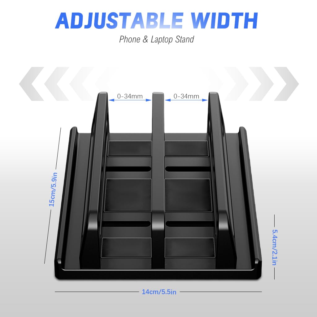 ZORBES Laptop Stand for MacBook and iPad featuring Height Adjustable Foldable Design | Sleek Ventilated Structure