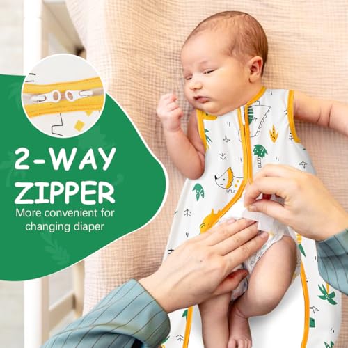 SNOWIE SOFT® Baby Swaddles for Newborns 100% Cotton Swaddle Wrap Arms Up Sleeping Blanket Zipping Bag Sleep Sacks Startle Reflex 0-6 Months 2 PCS