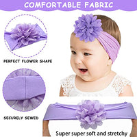 PALAY® 6pcs Baby Girls Headbands Baby Hair Bands Flowers Chiffon Nylon Head Wrap Soft Stretchy Hair Wrap Cute Hair Accessories for Newborn Infant Toddlers Kids