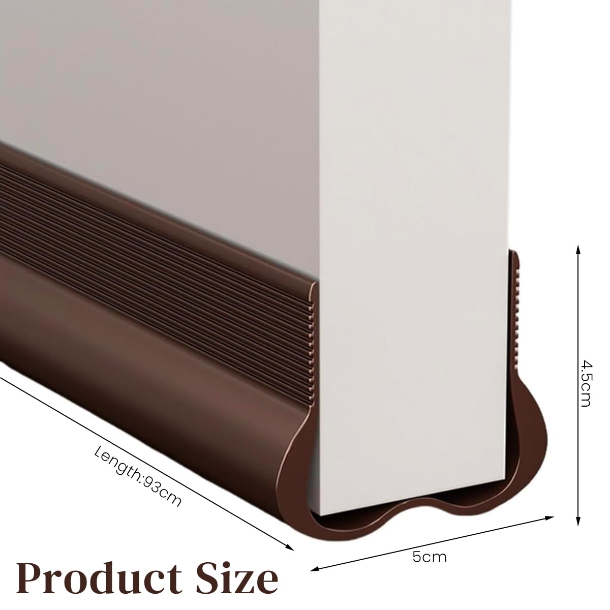 HASTHIP Door Seal Strip for Draft Protection featuring Self-Adhesive PVC Rubber 36.6 in | Noise and Weather Insulation