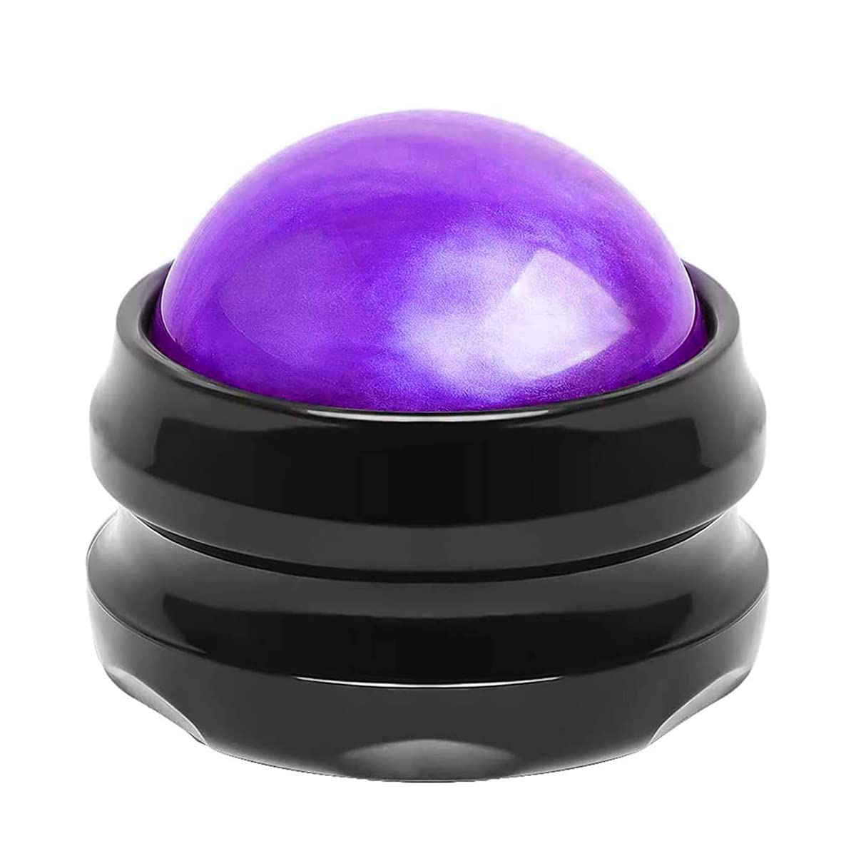 HANNEA Massage Ball for Full Body Relief with 54mm 360° Rotatable Resin Roller | Purple
