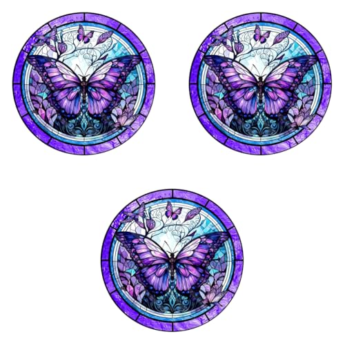 HASTHIP® Butterfly 5D Diamond Painting Kit - DIY Adult & Kids Craft, Full Set with Tools, Home Wall Decor, Aesthetic Artwork, Ideal for Gifting, Blue & Purple, 14x14 Inch 3 PCS