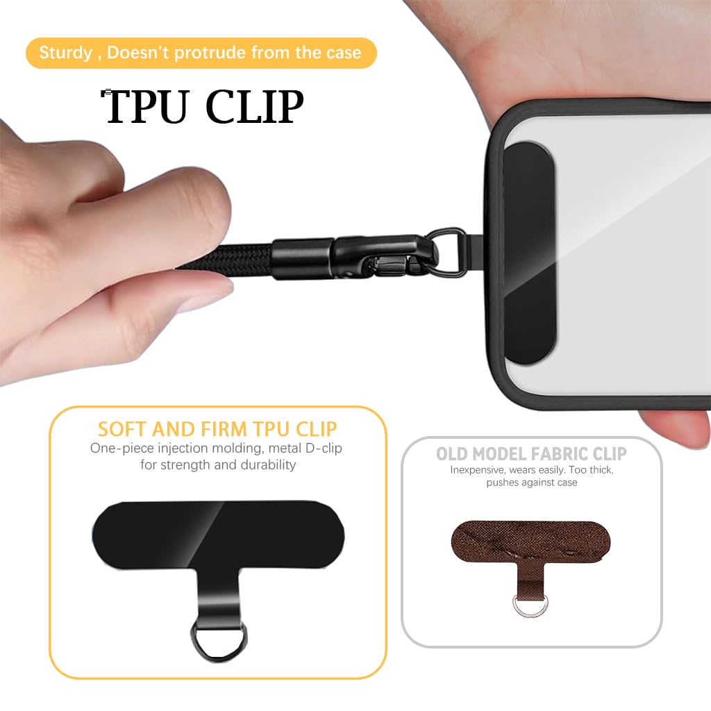 ZORBES Phone Lanyards for Case with 360 Degree Swivel Quick Release | 2 Pack Nylon Wristlets