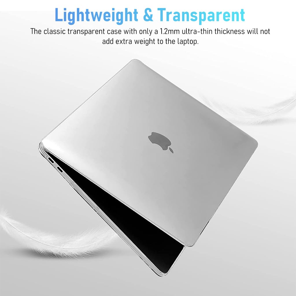 ZORBES Laptop Case with TPU Keyboard Cover & Screen Protector Laptop Cover Compatible with MacBook Air 13.3 inch Case 2022 2021-2018 M1 A2337 A2179 A1932 with Retina Display Touch ID