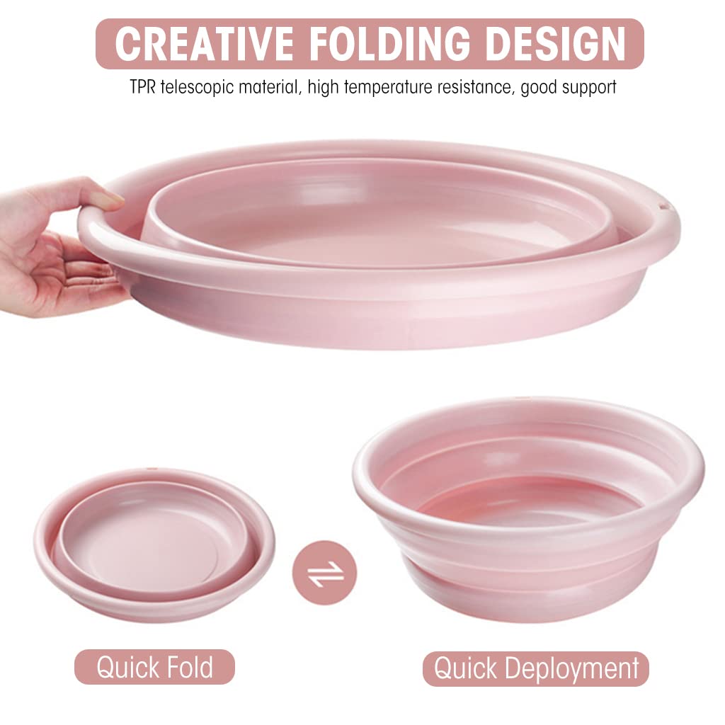 MAYCREATE Collapsible Wash Basin for Home and Camping with Hanging Design | 30.5cm Bowl