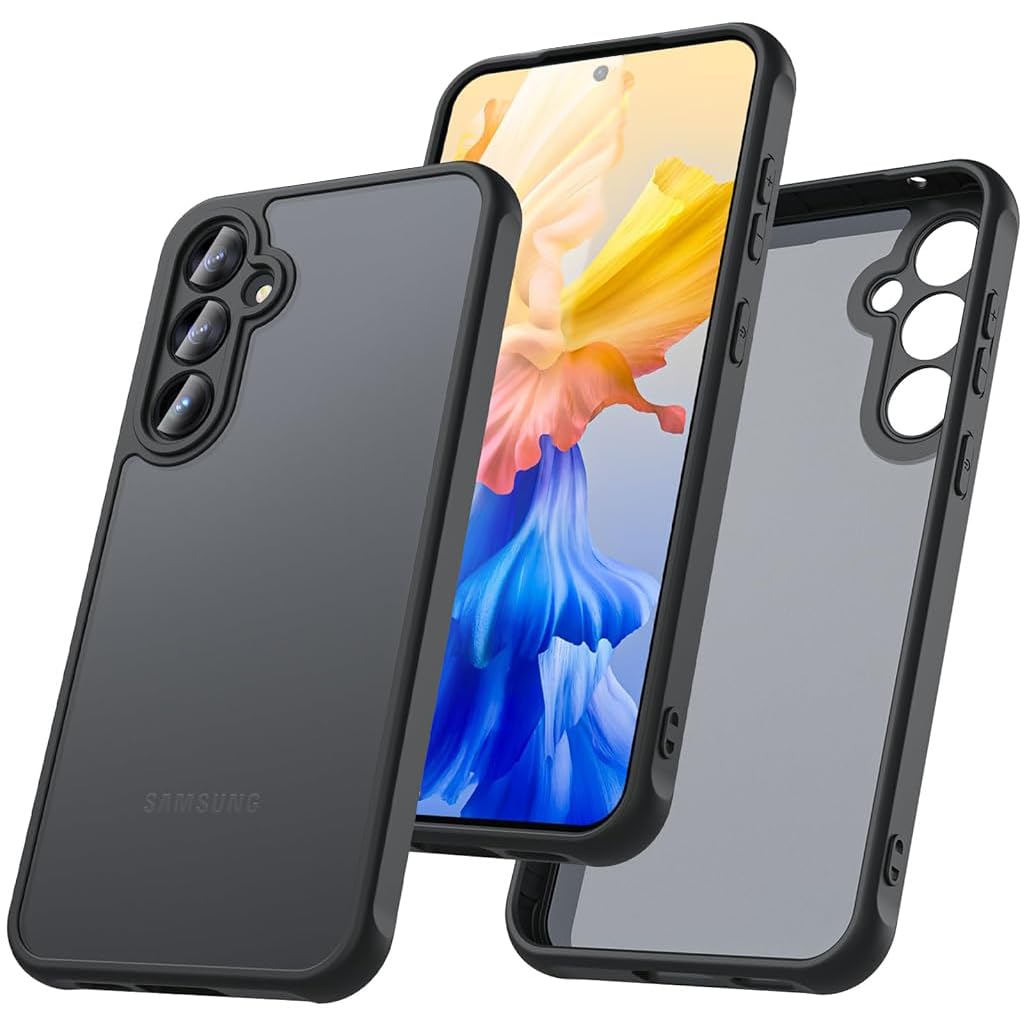 ZORBES Phone Cover for Samsung Galaxy S23 FE Fashion Slim Phone Case Support Anti-Scratch Protective Case Shockproof Matte Phone Cases for Galaxy S23 FE Black
