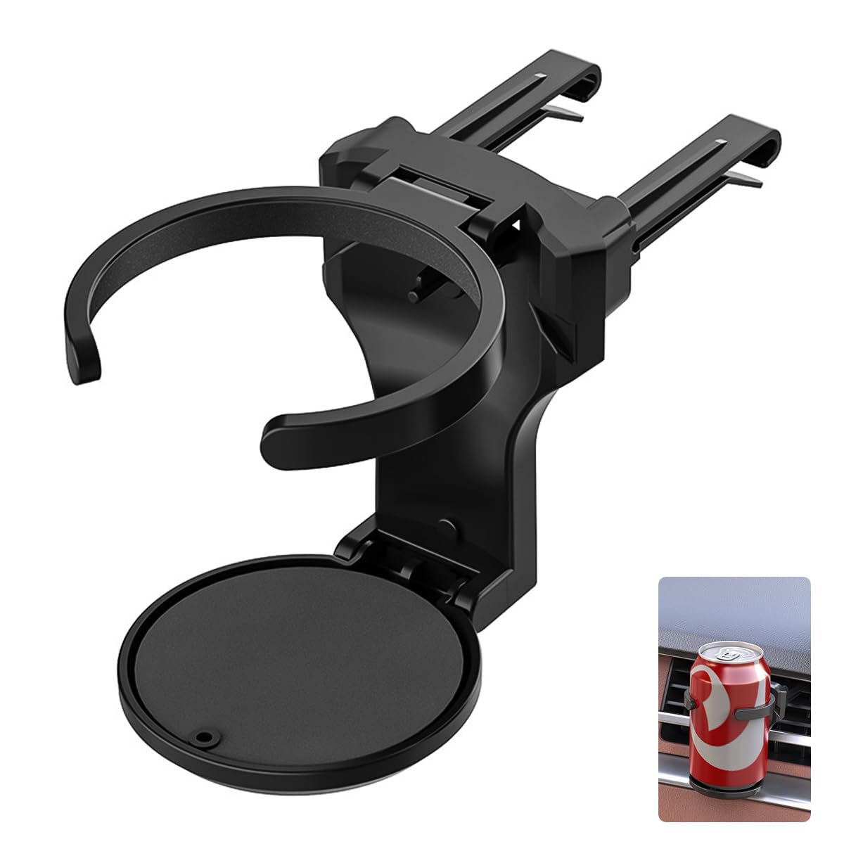 STHIRA Car Cup Holder for Air Vent featuring Folding Snap-On Design for 8cm Bottles | 1 Pack