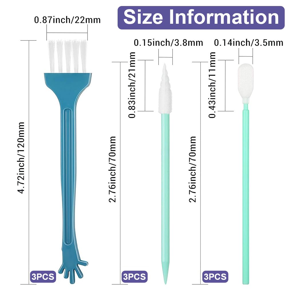 ZORBES Anti Dust Plug Kit for iPhone 14 to 11 with 5 Swabs and 5 Spade Tools | Metal Port Cleaning Set