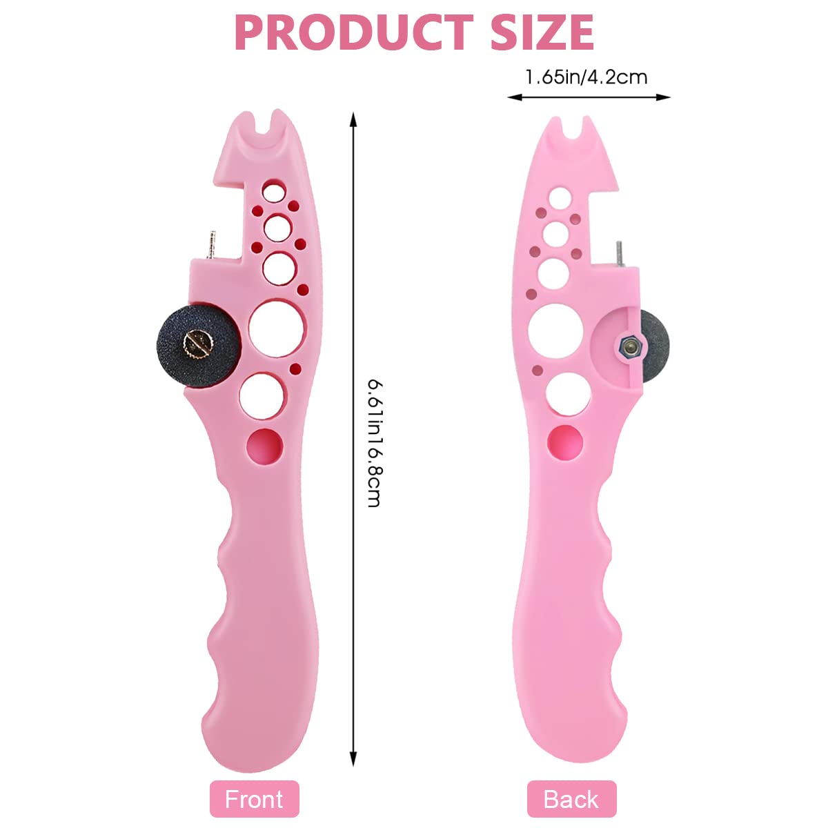 HASTHIP® Ampule Cutter with 5 Replaceable Grinding Wheels, Ampoule Cutter for Doctors, Glass Bottle Cutter, Ampule Breaker, Suitable for Home Daily or Medical Use, Cut The Ampoule (Pink)