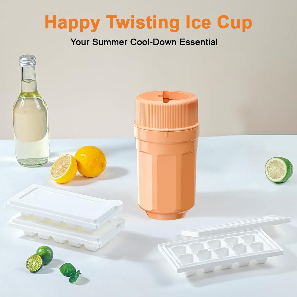 Supvox Ice Cube Tray for Cups and Mugs with 3 No Lid 10 Grid Plates | Food Grade Silicone