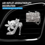 STHIRA® Car Air Vent Decoration, 2Pcs Sparkly Rhinestone Crystal High Heel Shoe Bag Car Air Vent Clip-on Charm Air Fresheners Car Interior Decor Car Hanging Accessories, Car Interior Decoration Gift for Women