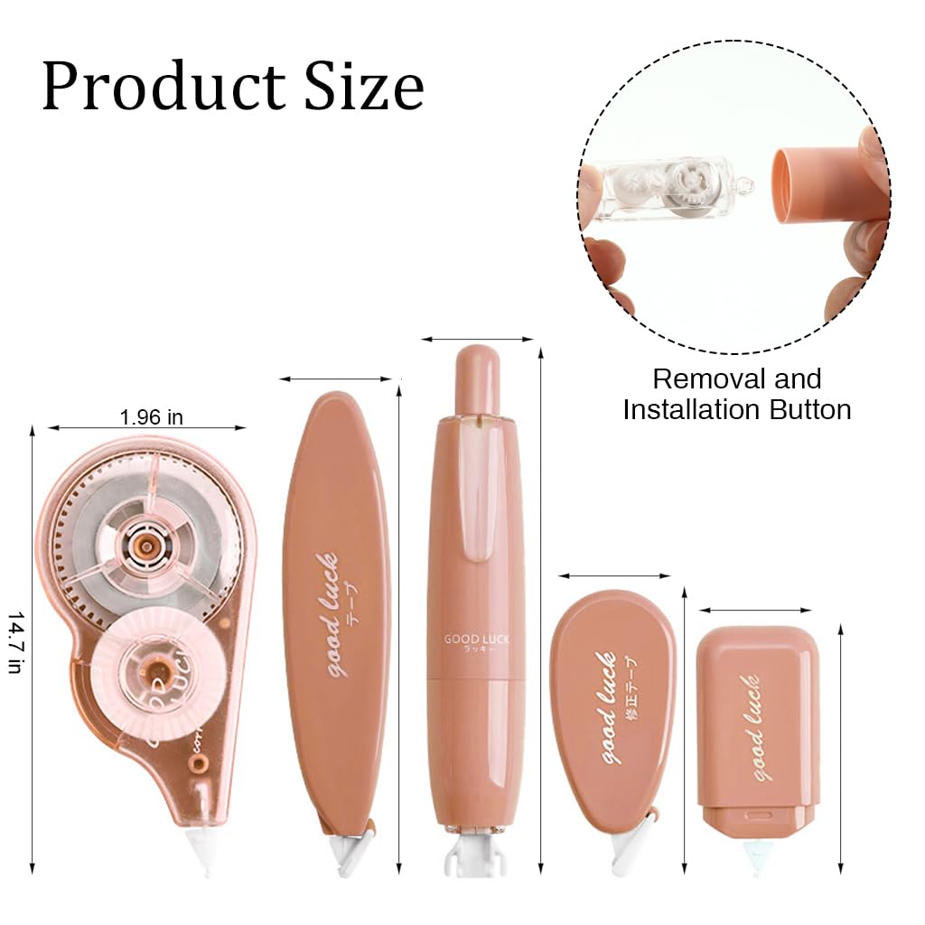 HASTHIP Correction Tapes Kit for School and Office with 6m x 5mm Rollers | Pink Set of 6