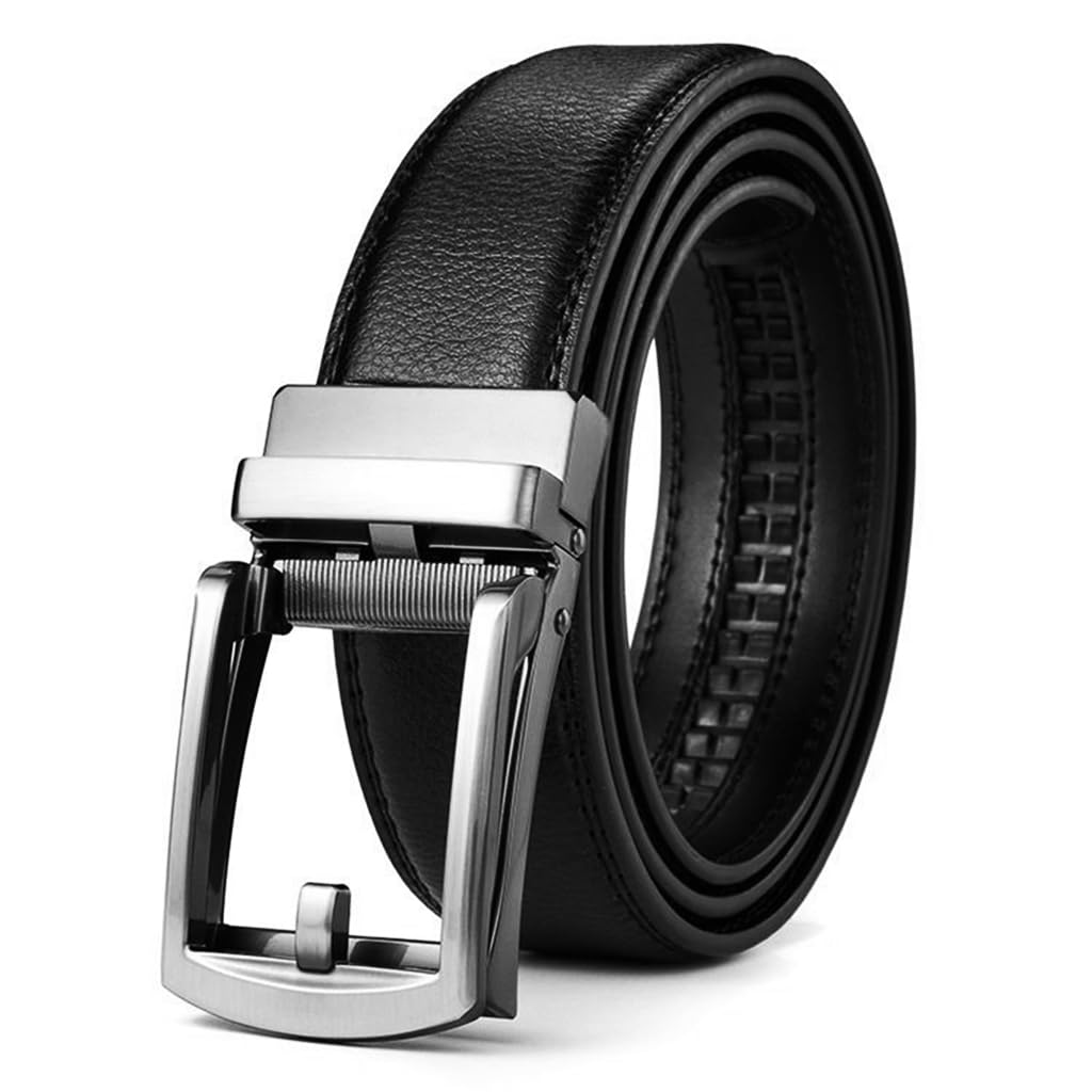 GUSTAVE Belts for Men for Business and Casual Wear featuring Auto Lock Buckle | 125cm Leather