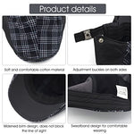 HASTHIP® Black Golf Light Cotton Vintage Classic Plaid & Stripe Newsboy Beret Men & Women Cap for All Season