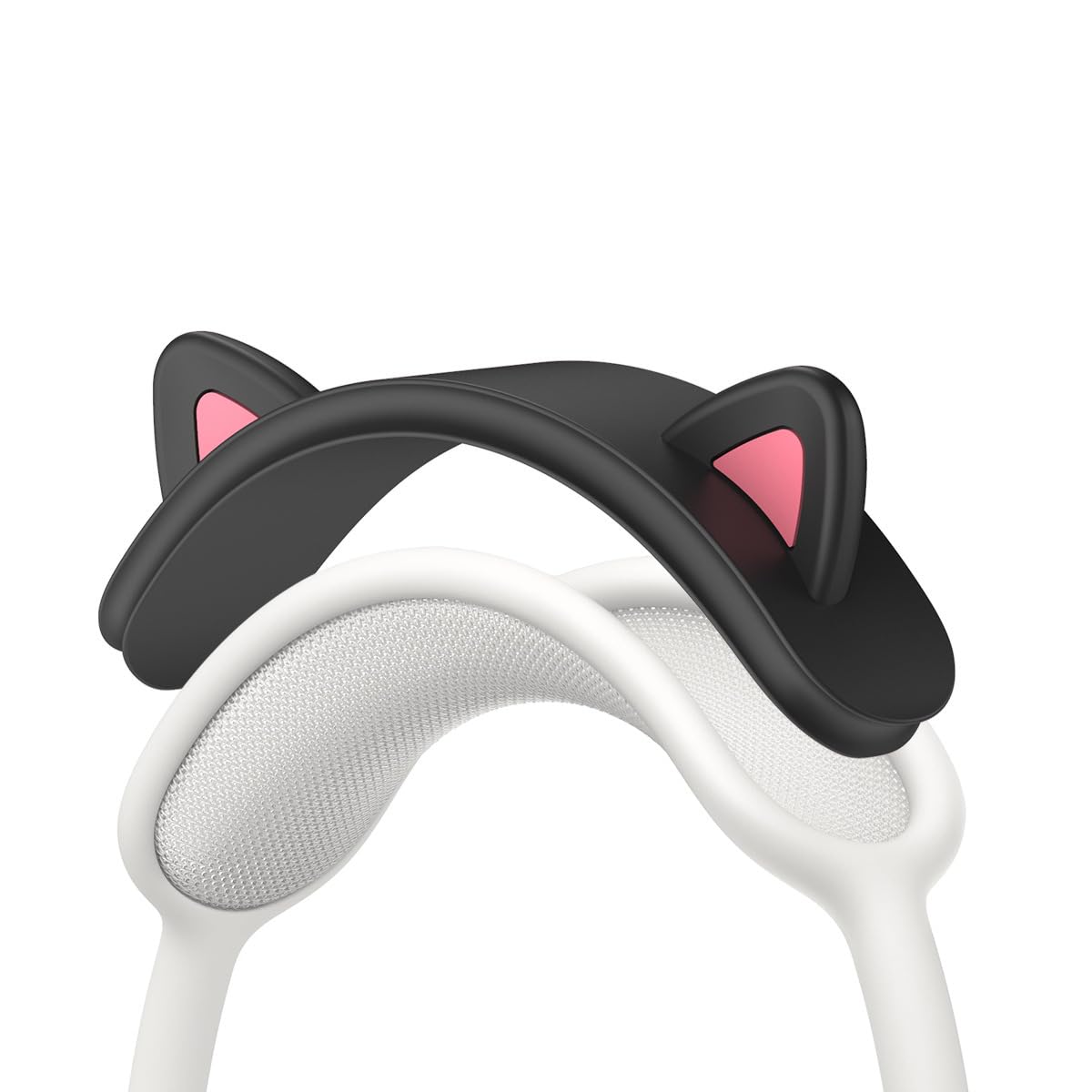 ZORBES® Headband Cover for AirPods Max Cute Cat Ear AirPods Max Headband Attachment Decoration Lightweight Silicone Cat Ear Style Headband Protector for Apple AirPods Max, Black