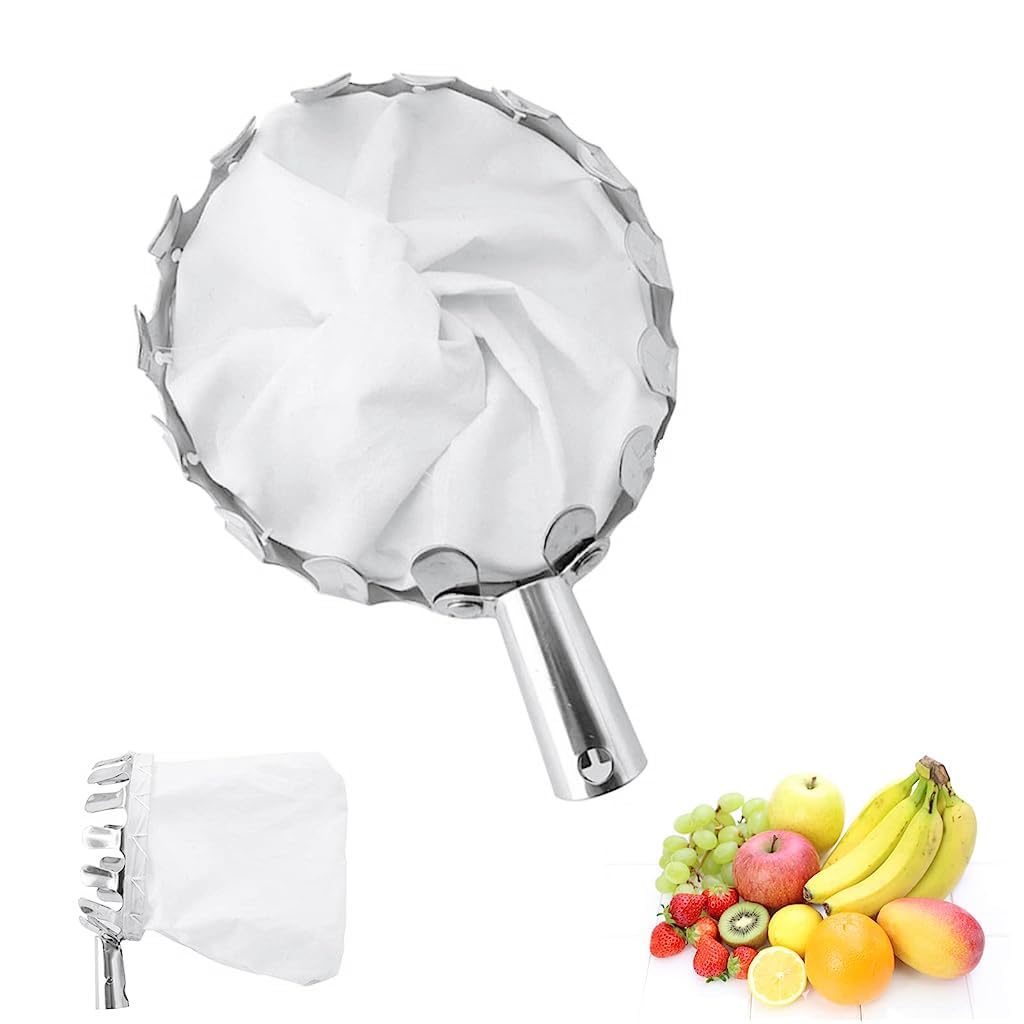 HASTHIP Fruit Picker Basket for Trees with Screw Fixed Head and Cloth Catch Bag | Universal Fit