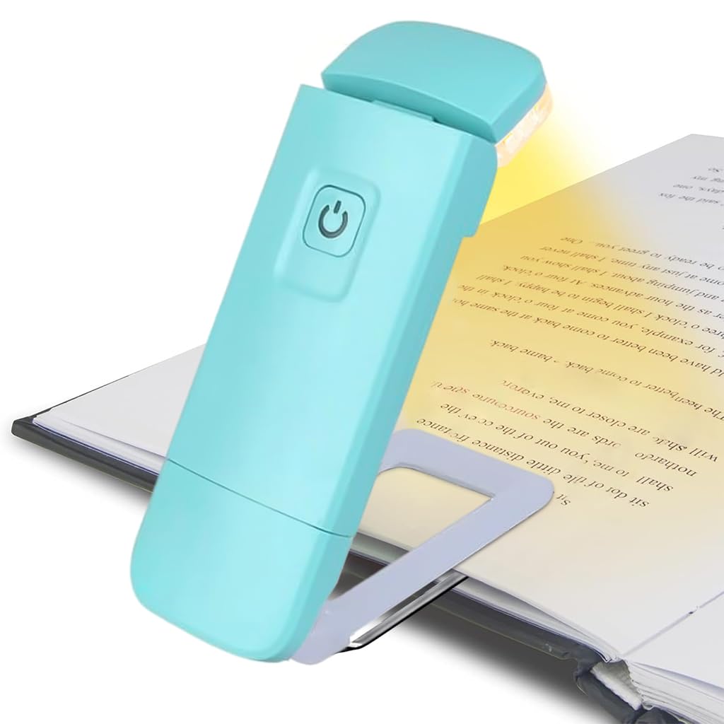 ELEPHANTBOAT® Book Reading Light with Timer, Clip-On Led Bookmark Lamp with 3 Colors & 5 Brightness Dimmable, Mini Night Reading Lamp for Nighttime Reading of Books, Magazines, and Tablets (Black)