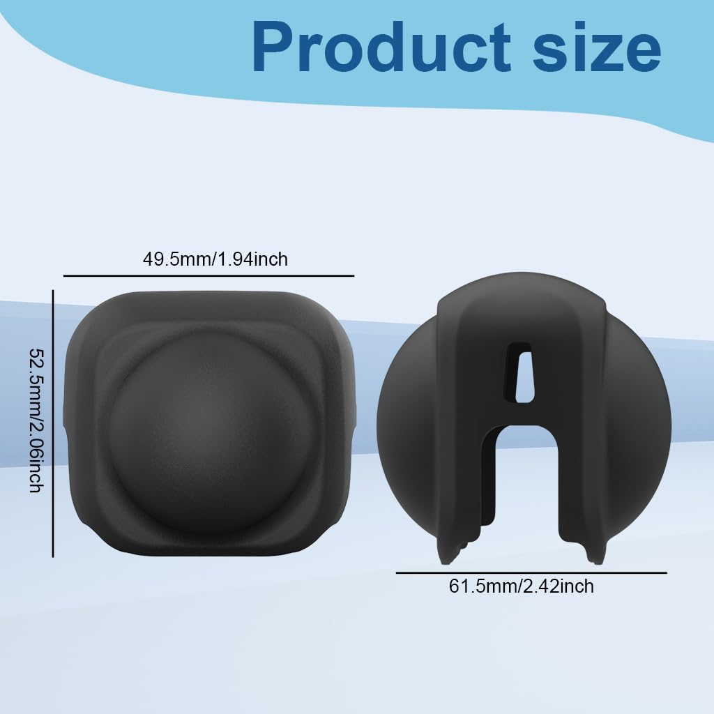 ZORBES Silicone Camera Lens Cover for Insta360 X5 and X4 featuring Contoured Fit | 2PCS Anti Scratch Dust Protection