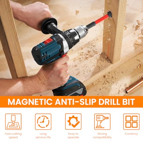 Serplex® Set of 12 TS2 Screwdriver Bit Heavy Duty S2 Alloy Steel Hex Shank Bits with 6 Length for Impact Driver Electric with Holder 3PCS