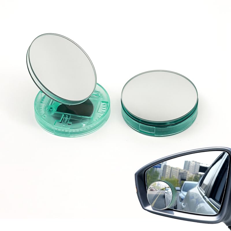 STHIRA® Car Accessories: Vacuum Suction Rear View Mirror, 360 Degree Adjustable Circular Mirror - Avoid Blind Zones for Secure Driving