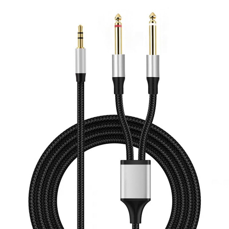 Verilux® 10FT/3M 3.5mm to Dual 6.35mm Audio Cable, 3.5mm 1/8